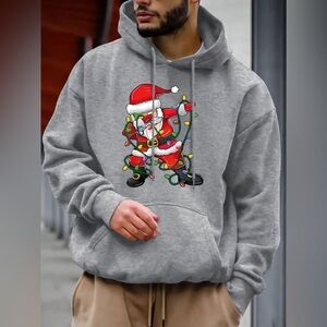 Santa and Lights Christmas Men’s Hoodie